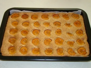 Rezept: Schneller Marillen - Nuss - Kuchen Schneller Marillen - Nuss - Kuchen - Rezept