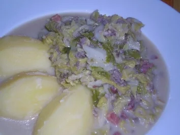 Rezept: Wirsing in Kokosmilch Wirsing in Kokosmilch - Rezept