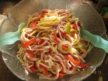 Rezept: Wurstsalat mit Bratkartoffeln (Bürgermeisterart) Bild Nr. 7 Wurstsalat mit Bratkartoffeln (Bürgermeisterart) - Rezept - Bild Nr. 7