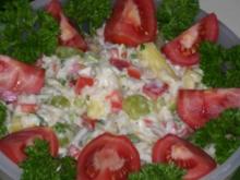 Salat:  Fruchtiger Gemüse-Reissalat mit Hähnchenbrustfilet - Rezept