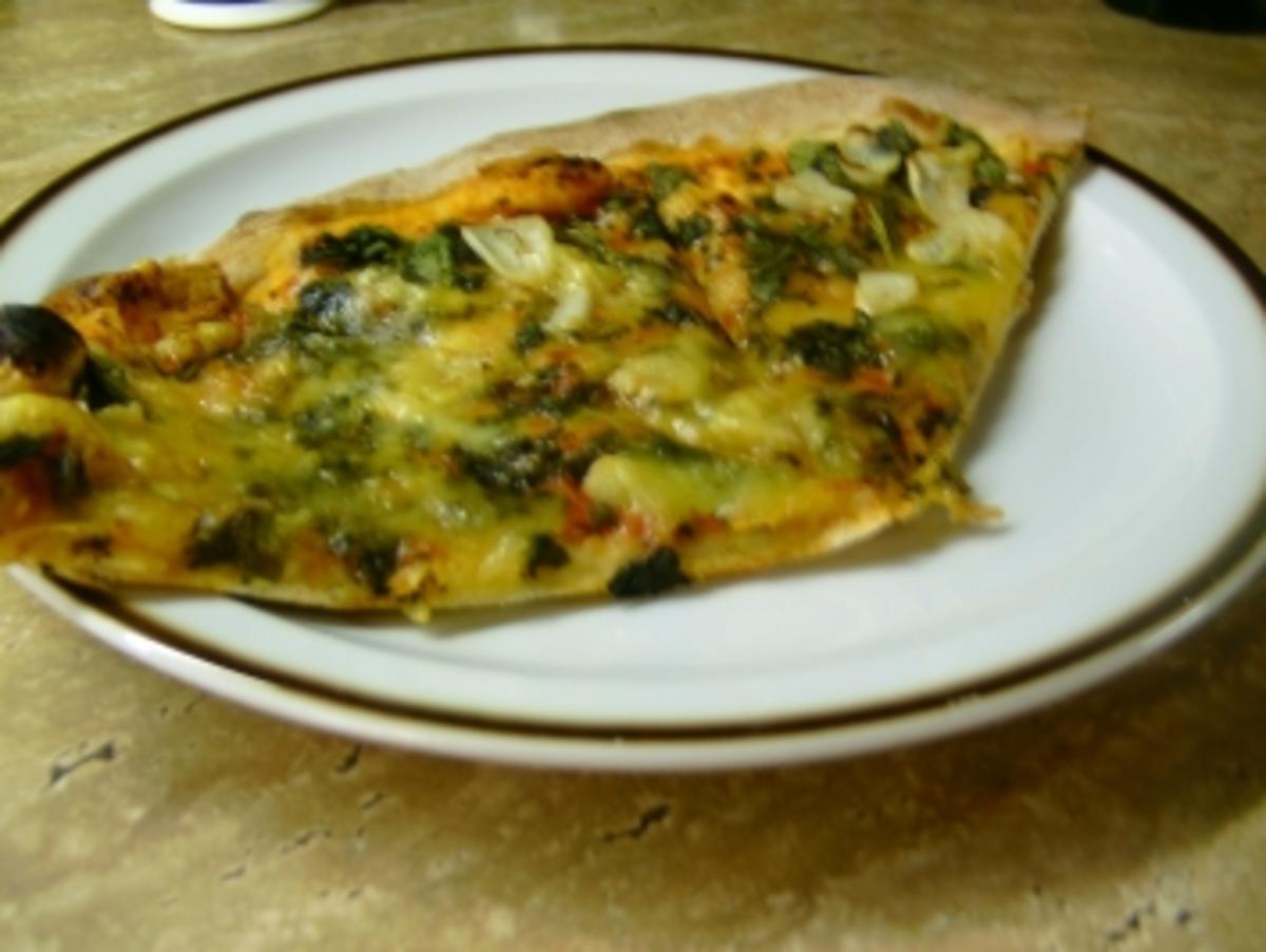 Pizza, Spinat/Knoblauch - Rezept - Bild Nr. 3