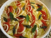 Rezept: Gratin aus Kartoffeln, Tomaten und Zwiebeln ... Gratin aus Kartoffeln, Tomaten und Zwiebeln ... - Rezept