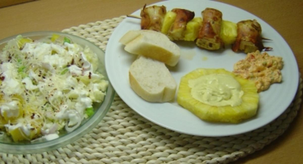 Bilder für Hähnchen-Ananas-Spieß - Rezept