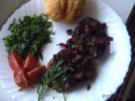 Leber in Rotweinsoße mit Champignons - Rezept