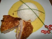 Crispy-Schnitzel Hawaii inside - Rezept