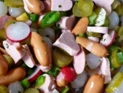 Rezept: Salat von Cocktailwürstchen mit Radieschen Bild Nr. 2 Salat von Cocktailwürstchen mit Radieschen - Rezept - Bild Nr. 2