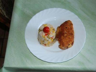 Hähnchen-Cordon-Bleu mit Gemüse-Reis-Timbale - Rezept
