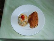 Hähnchen-Cordon-Bleu mit Gemüse-Reis-Timbale - Rezept