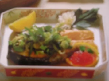 Gebratener Lachs mit Frühlingszwiebeln - Rezept