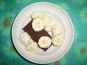 Rezept: Zwischenmahlzeit: Milchschnitte versteckt sich in Bananenquark Bild Nr. 2 Zwischenmahlzeit: Milchschnitte versteckt sich in Bananenquark - Rezept - Bild Nr. 2