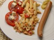 Nudelsalat mit Bresso und Ajvar - Rezept
