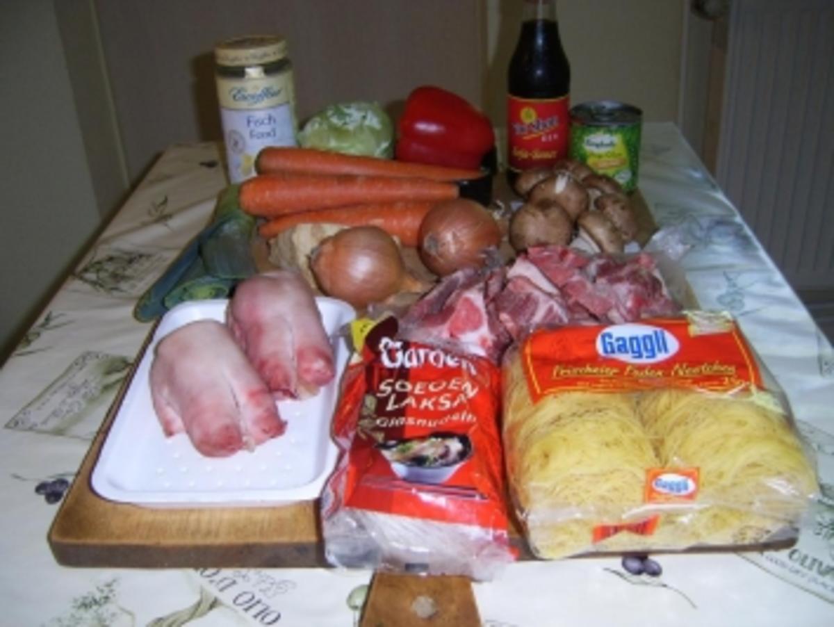 Pekingsuppe "Pork" ohne Eier mit Nudeln - Rezept - Bild Nr. 6