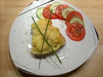 Rezept: Putensteaks mit Kartoffelhaube Putensteaks mit Kartoffelhaube - Rezept