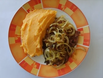 Kalbsleber mit Süsskartoffelpürree - Rezept