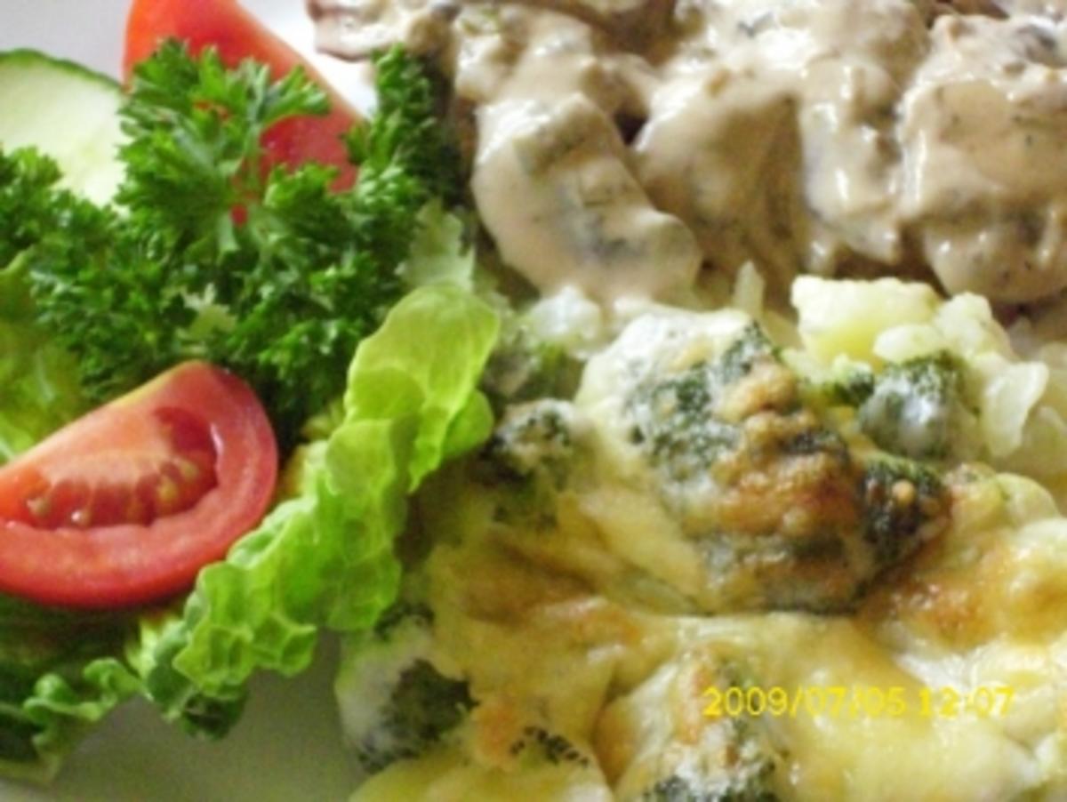 Gemüse:   Kartoffel-Broccoli-Gratin - Rezept