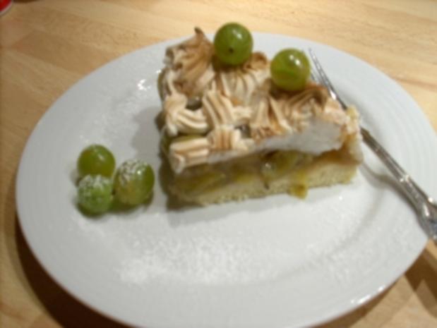 Stachelbeerkuchen mit Baiserhaube - Rezept - kochbar.de