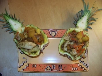 Fleisch - Huhn mit Ananas - Rezept