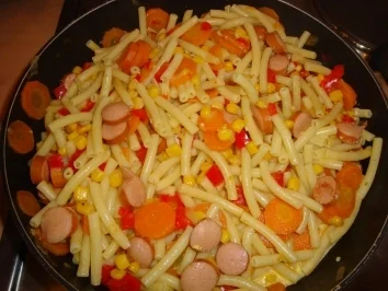 Rezept: Gemüsepfanne mit Wienerle ala Andrea Bild Nr. 5 Gemüsepfanne mit Wienerle ala Andrea - Rezept - Bild Nr. 5