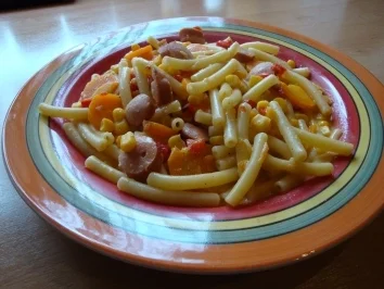 Rezept: Gemüsepfanne mit Wienerle ala Andrea Gemüsepfanne mit Wienerle ala Andrea - Rezept