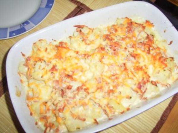 Blumenkohl Schinken Auflauf - einfach - 31 kcal/100g