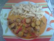 Grillwürstchen im Pott mit Spätzle - Rezept