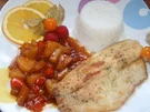 Pangasius - Filet süßsauer, mit Ananas und Paprika - Rezept