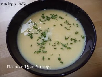 Rezept: Hühner-Reis-Suppe Hühner-Reis-Suppe - Rezept