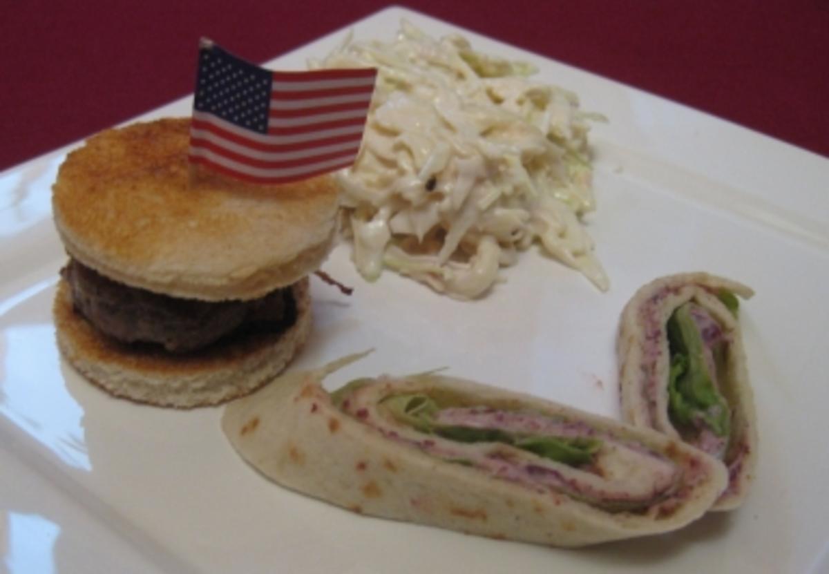 Mini-Burger, texanische Kidneybohnenrolle und Coleslaw - Cowboys Dream - Rezept