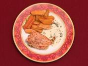 Seelachs mit Kartoffelkruste dazu Hokkaido-Kürbis (Carolin Fortenbacher) - Rezept