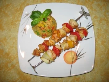 Rezept: Gegrillte Hähnchenspieße Bild Nr. 2 Gegrillte Hähnchenspieße - Rezept - Bild Nr. 2