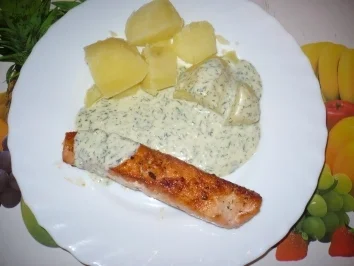 Gebratener Lachs mit Dillsauce - Rezept - Bild Nr. 3