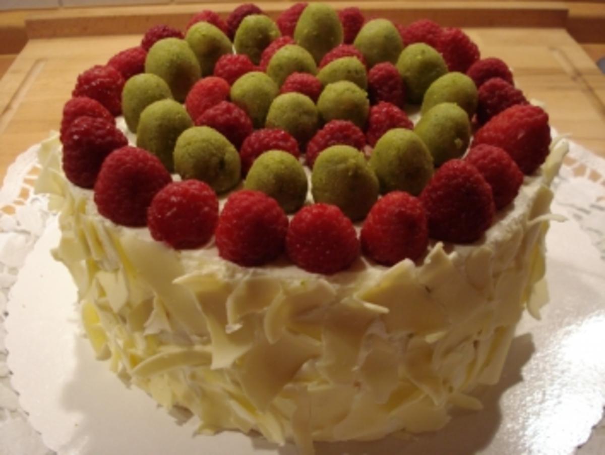 Bilder für Sekt-Torte mit Himbeeren - Rezept