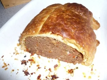 Paprikahackbraten im Schlafrock - Rezept