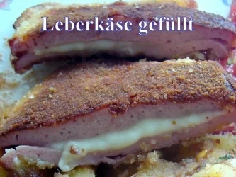 Rezept: Beilage: Käse schlüpft in Leberkäse Beilage: Käse schlüpft in Leberkäse - Rezept