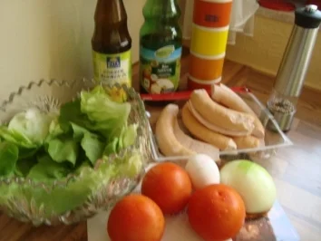 Abendbrot - Cervelas - Wurstsalat  ( Fleischwurst  - Brühwurst ) - Rezept - Bild Nr. 3