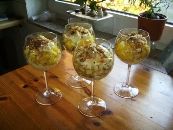 Rezept: Vanillecreme mit Apfel & Pflaumen Bild Nr. 2 Vanillecreme mit Apfel & Pflaumen - Rezept - Bild Nr. 2