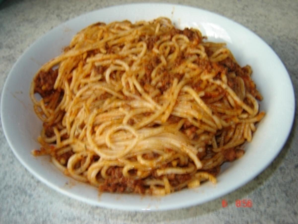 Spaghetti mit Hackfleisch - Rezept mit Bild - kochbar.de