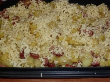 Rezept: Blumenkohl-Kartoffel-Auflauf mit Kabanossi Bild Nr. 9 Blumenkohl-Kartoffel-Auflauf mit Kabanossi - Rezept - Bild Nr. 9