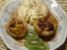 Birnendessert mit Snickers - Rezept