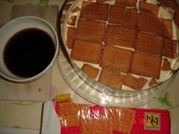 Butterkekskuchen mit Schokoüberzug - Rezept