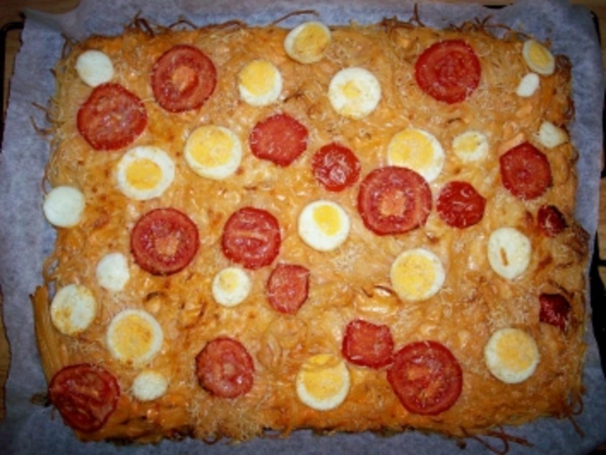 Spaghettipizza - Rezept