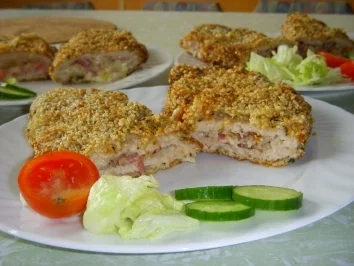 Rezept: GEFÜLLTE HANFSCHNITZEL GEFÜLLTE HANFSCHNITZEL - Rezept