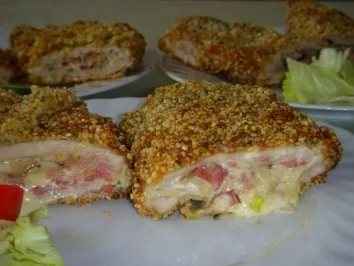 Rezept: GEFÜLLTE HANFSCHNITZEL Bild Nr. 2 GEFÜLLTE HANFSCHNITZEL - Rezept - Bild Nr. 2