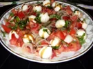 Mozarella-Tomaten-Basilikum-Salat - Rezept
