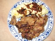Rezept: gebratene Leber mit Kartoffelbrei gebratene Leber mit Kartoffelbrei - Rezept