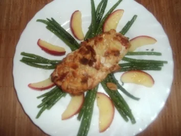 Mandelhähnchen mit Vanille und Parmesangrieß - Rezept