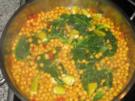 Spinat mit Kichererbsen - Rezept