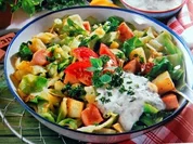 Bunte Frühlingspfanne - Rezept