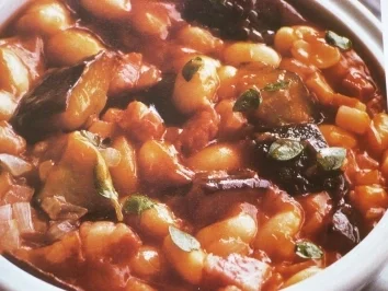 Rezept: BOHNEN - AUBERGINEN - TOPF BOHNEN - AUBERGINEN - TOPF - Rezept