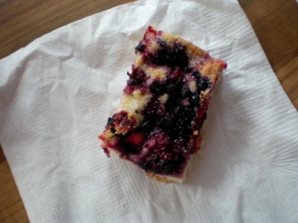 Beerenkuchen mit Kirschen - schnell &amp; einfach - 85 kcal/100g